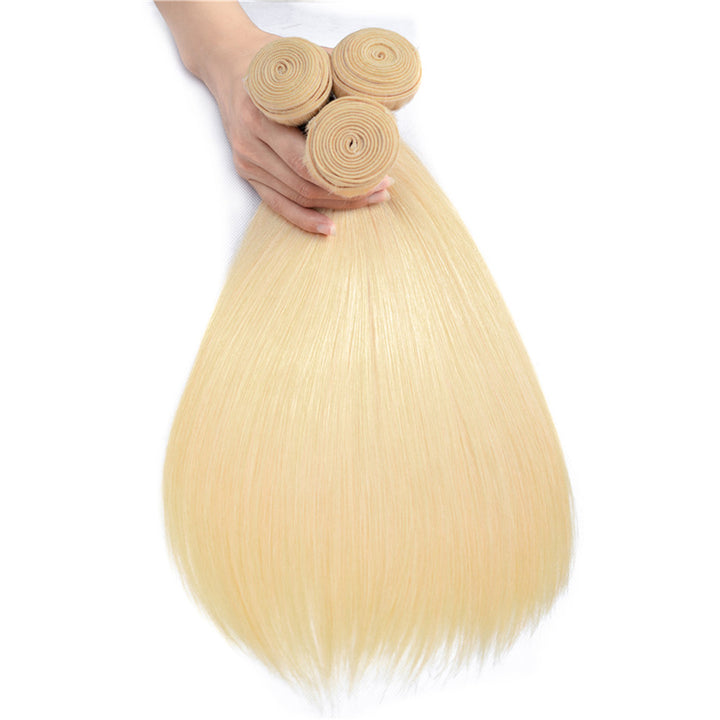 Brazilian Straight Hair 3 Bundles 100% Human Hair Weave Bundles 613 Color Remy Hair Extension Bling Hair - Bling Hair