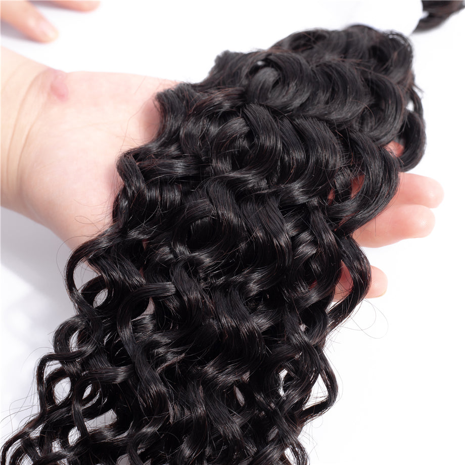 Water Wave 4 Bundles Brazilian Hair Weave Bundles 100% Remy Human Hair Extension Bling Hair - Bling Hair