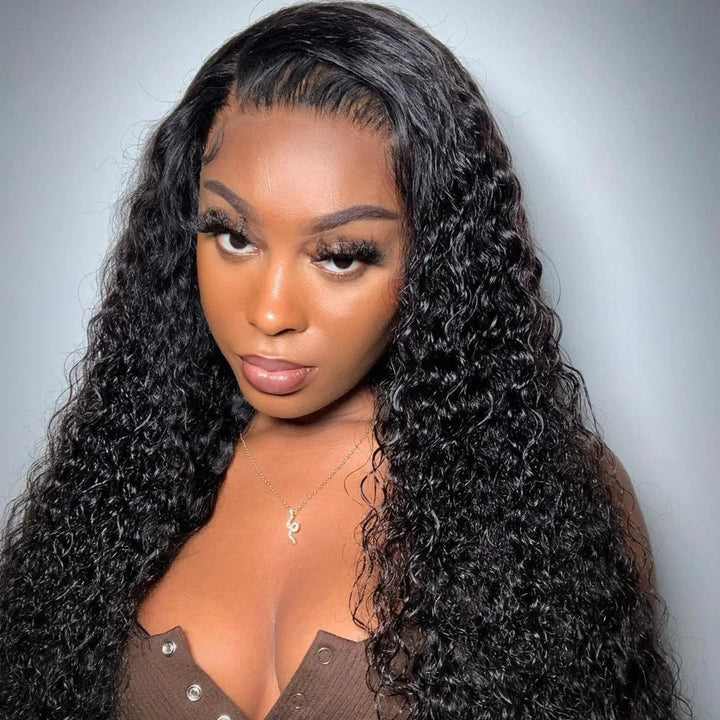 Jerry Curly Pre Plucked Human Hair Lace Wig Natural Hairline With Baby Hair