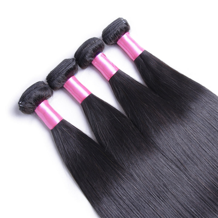 Straight Hair 4 Bundles Brazilian Hair Weave Bundles 100% Remy Human Hair Extension Bling Hair - Bling Hair