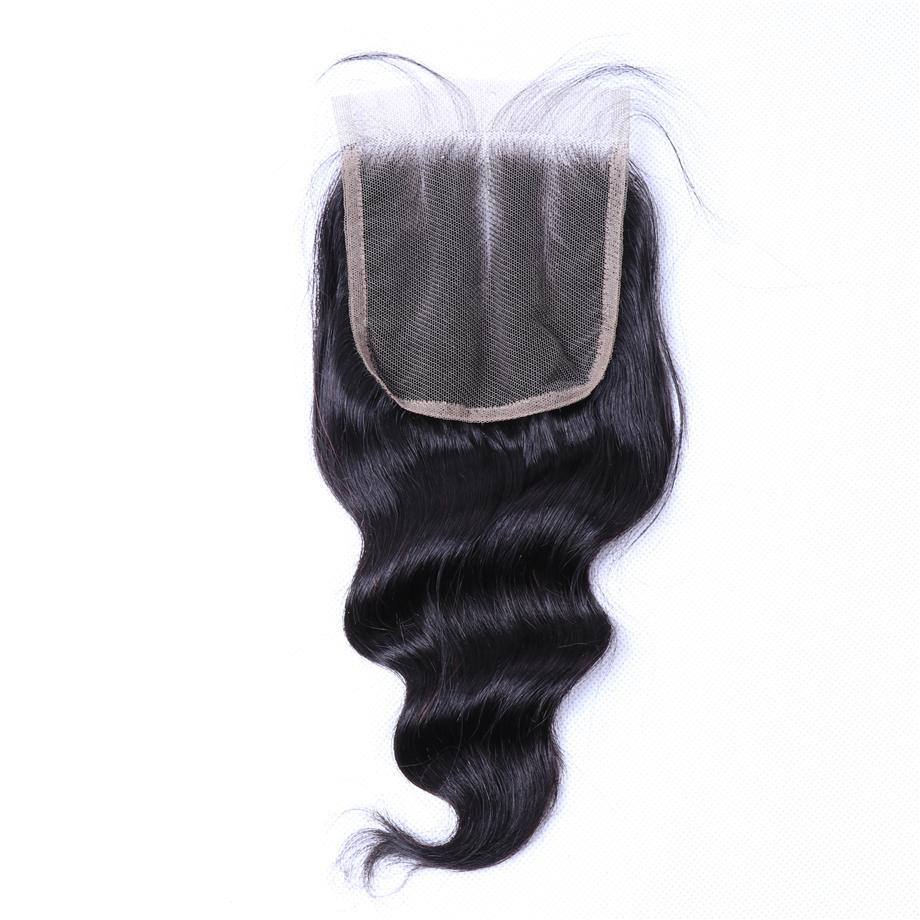 Loose Deep 100% Virgin Hair 4 Bundles With 4×4 Closure Free Part 15A Grade Bling Hair