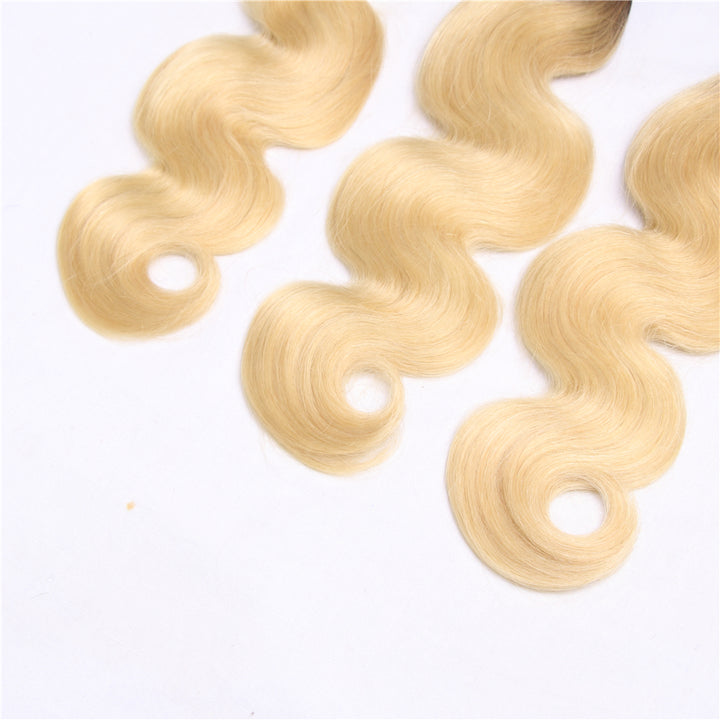 Brazilian Body Wave 3 Bundles 100% Human Hair Weave Bundles 1B/613 Color Remy Hair Extension Bling Hair - Bling Hair