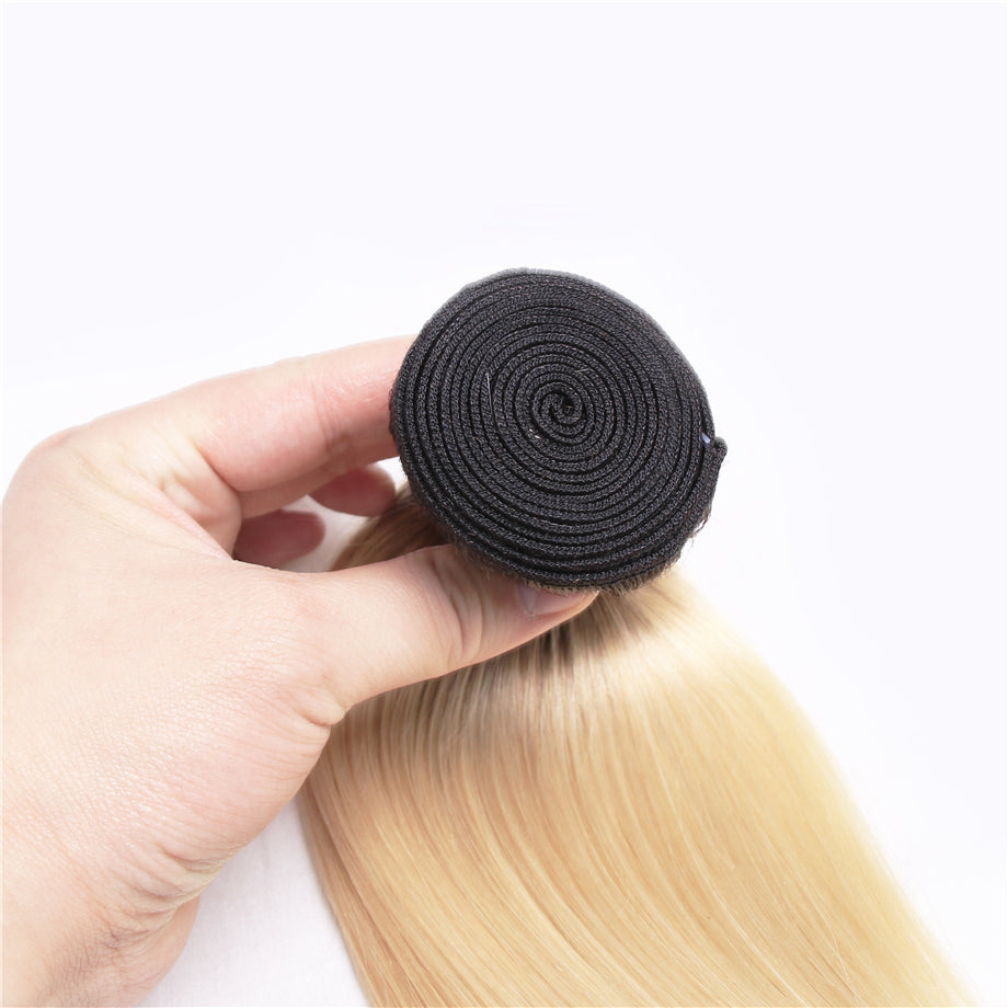 Brazilian Straight Hair 10A Grade Remy 100% Human Hair 1 Bundle Deal 1B/613# Color Bling Hair - Bling Hair