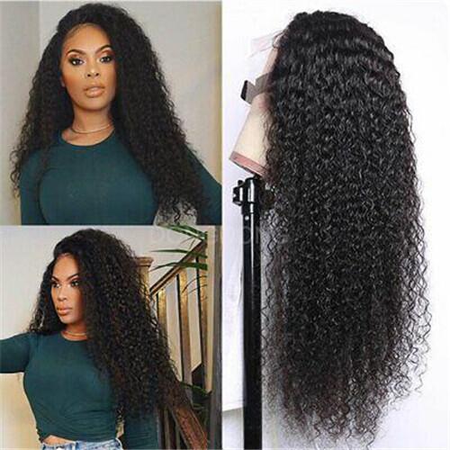 13x6 Lace Front Wig Curly Transaprent Lace Pre Plucked Human Hair Wig