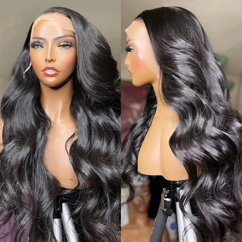 Brazilian 13*4 Transparent Lace Front Wigs High Quality Body Wave Human Hair Wigs bling hair