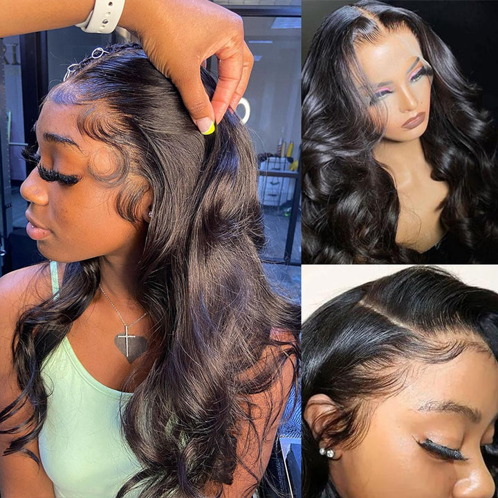 Breathable Soft Virgin Hair Body Wave 13x4 13x6 HD Lace Front Wig 