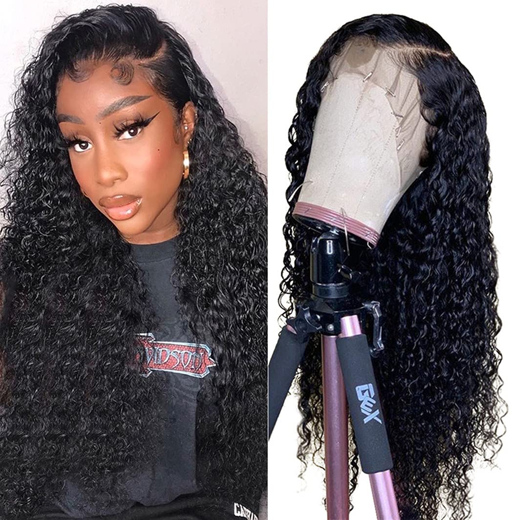 Curly 13*4 Transparent Lace Front Wigs 
