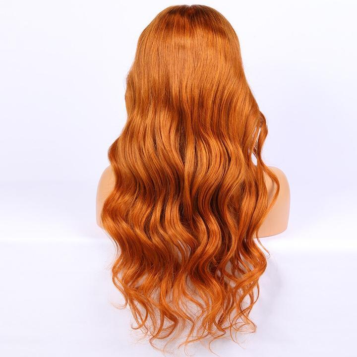 Ginger Orange Body Wave Transparent Lace Front Wig
