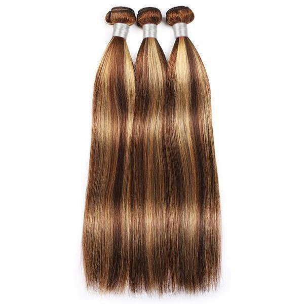 Highlight Body Wave Bundles Remy Brazilian Human Hair P4/27 Ombre Piano Color Hair Extensions