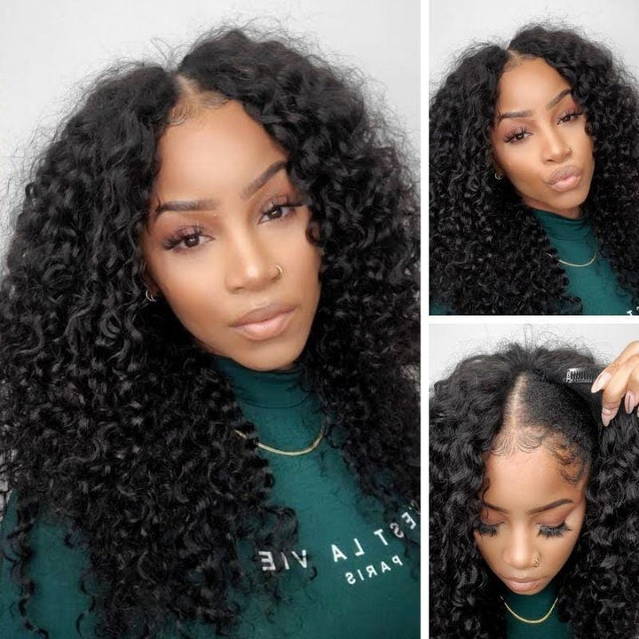 Blinghair Curly V Part Wigs Meets Natural Scalp No Leave Out Beginner Friendly No Glue