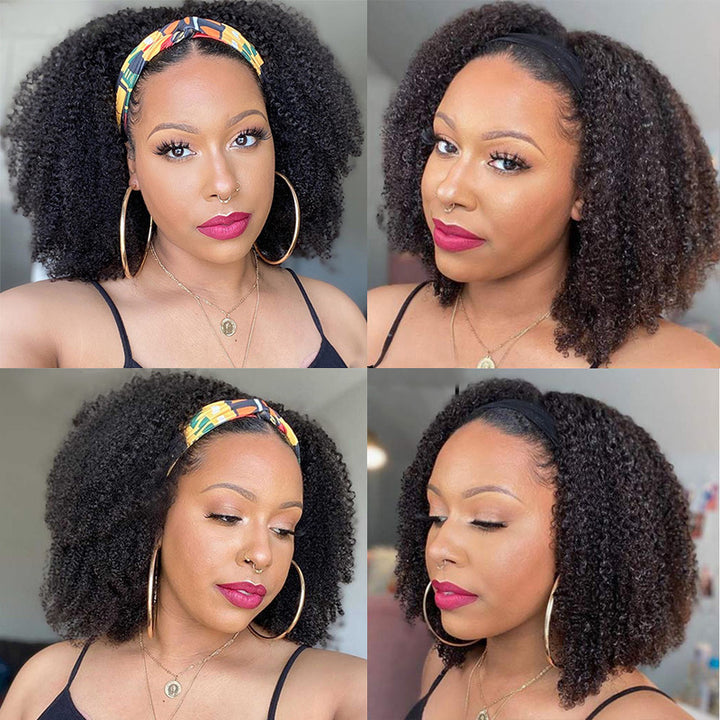 Afro Kinky Curly Affordable Headband Wig Clearance Sale