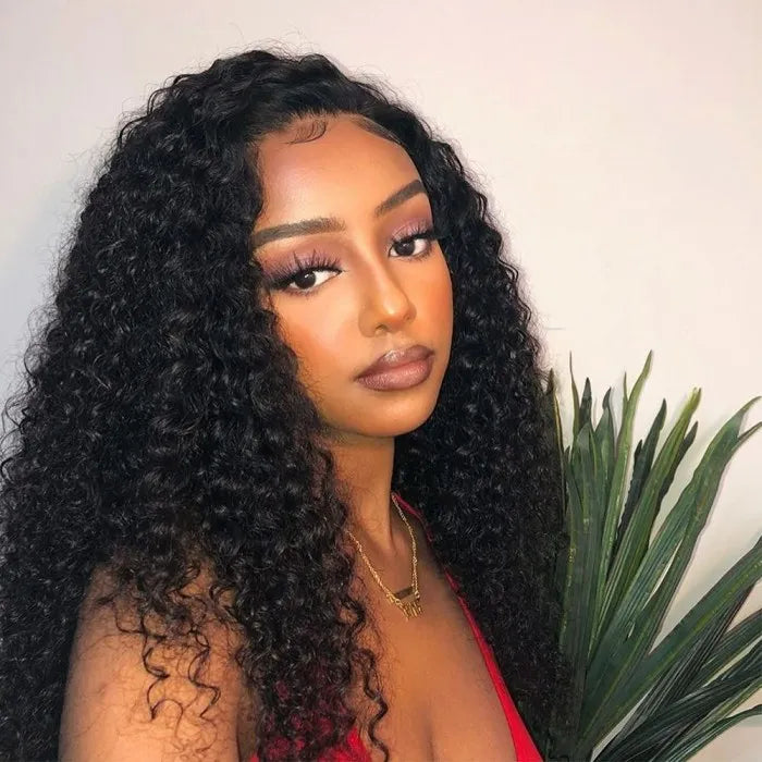 Kinky Curly 13X4 Lace Front Wig 100% Human Hair Wigs