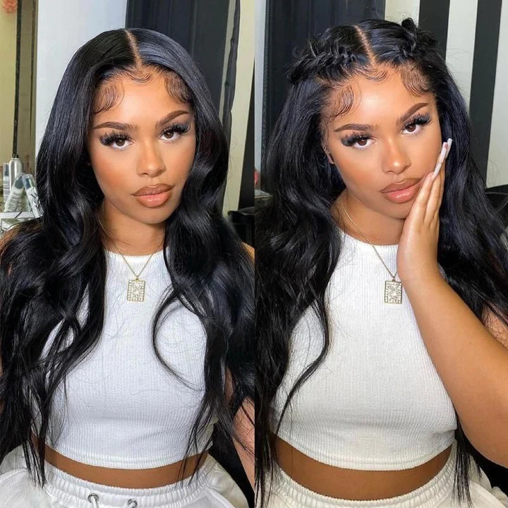 Super Sale $92.5 18" Body Wave 13X4 Lace Frontal Human Hair Wig