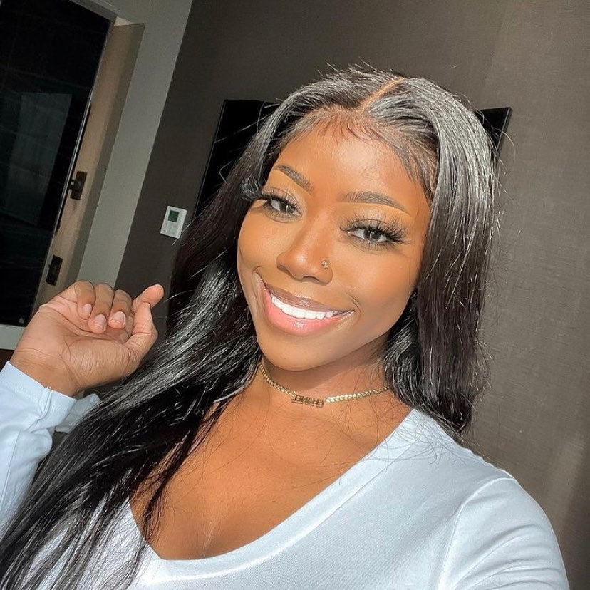 Brazilian Straight Bundles With 360 Lace Frontal 10A Grade 100% Human Remy Hair Bling Hair - Bling Hair