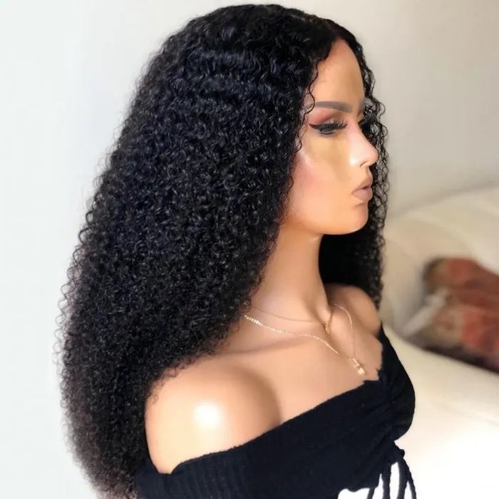 Kinky Curly 13X4 Lace Front Wig 100% Human Hair Wigs